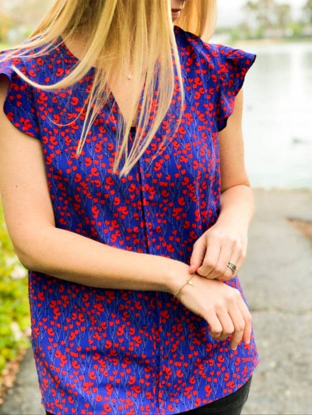 Floral Cap-Sleeve Top - Cabi